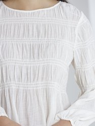 L/S Pleated Top