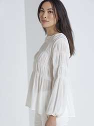 L/S Pleated Top