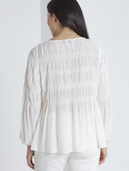 L/S Pleated Top