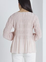 L/S Pleated Top
