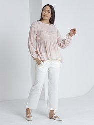 L/S Pleated Top