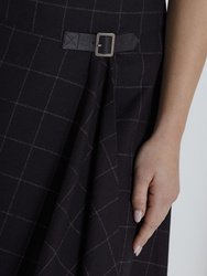 Draped Check Skirt