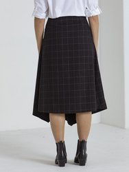 Draped Check Skirt