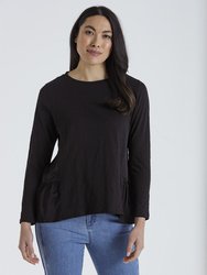 L/S Side Gathered Top