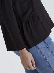 L/S Side Gathered Top