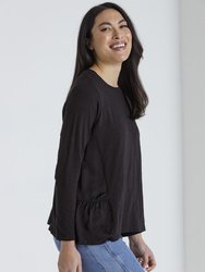 L/S Side Gathered Top