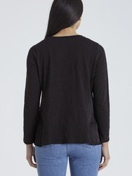 L/S Side Gathered Top