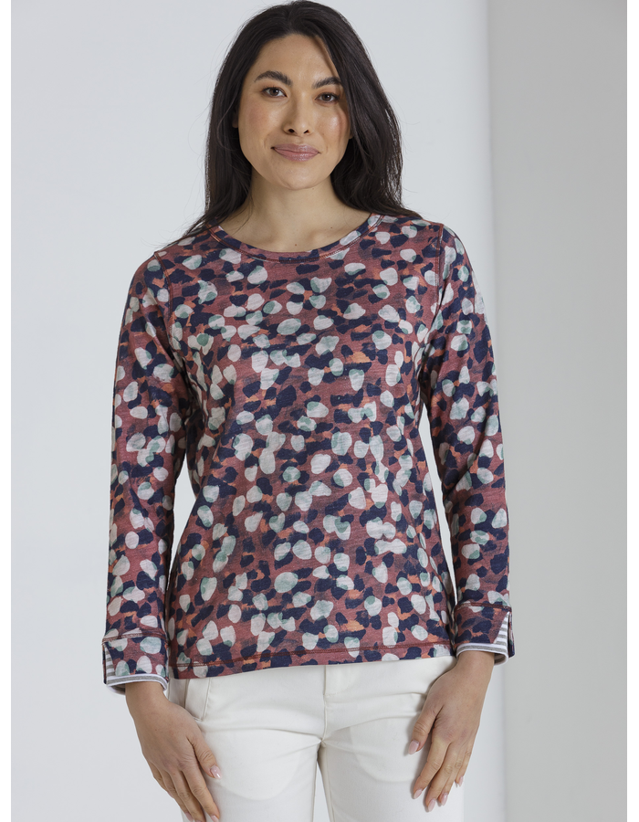 L/S Striped Print Women's Top