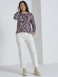 L/S Striped Print Top