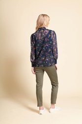 Smocked Neck Blouse