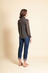 Smocked Neck Blouse