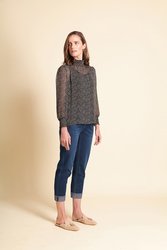 Smocked Neck Blouse
