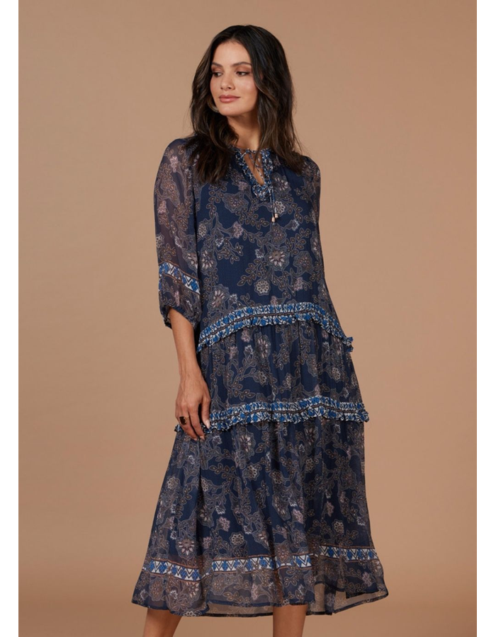 Wood Craft Midi Dress