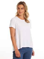 S/S Gathered Panel Tee