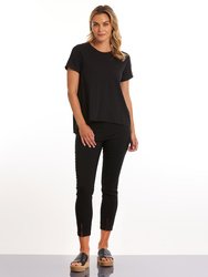 S/S Gathered Panel Tee