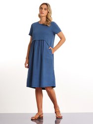 S/S Spliced Hem Dress
