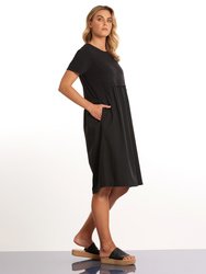 S/S Spliced Hem Dress