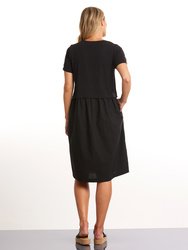 S/S Spliced Hem Dress