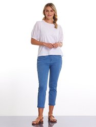 Puff Sleeve Embroidered T