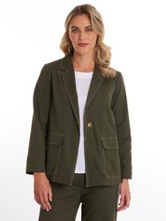 L/S Cotton Blend Blazer