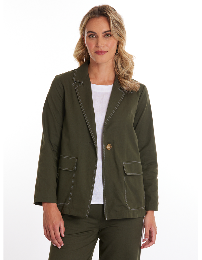 L/S Cotton Blend Women's Blazer
