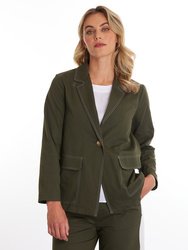 L/S Cotton Blend Blazer