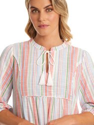3/4 Mixed Stripe Dress