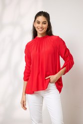 Melody Rouched Sleeve Top