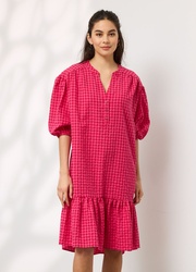 Seersucker Check Dress