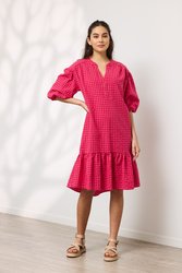Seersucker Check Dress