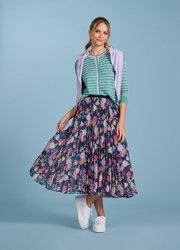 Fuchiaristic Pleat Skirt