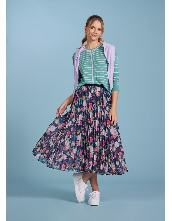 Fuchiaristic Pleat Skirt