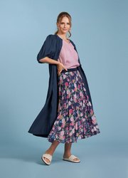 Fuchiaristic Pleat Skirt