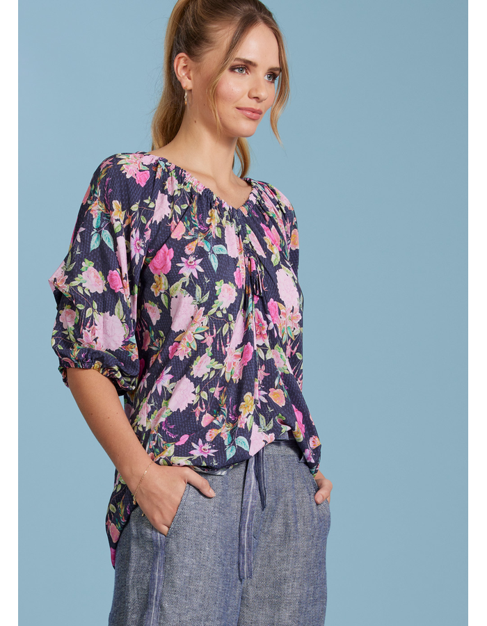Fuchiaristic Women's Top