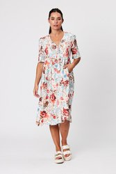 Tie Neck Ladder Trim Dres