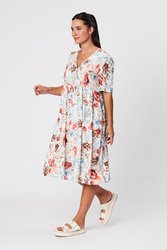 Tie Neck Ladder Trim Dres