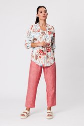 Frill Collar 3/4 Sl Shirt