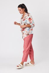 Frill Collar 3/4 Sl Shirt