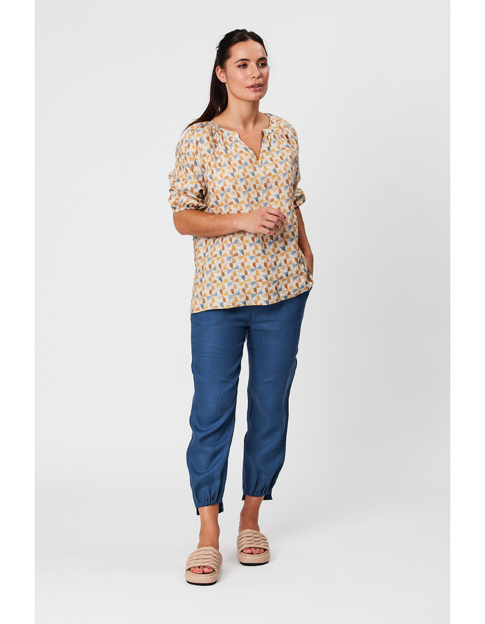 Geometric Print Women's Top