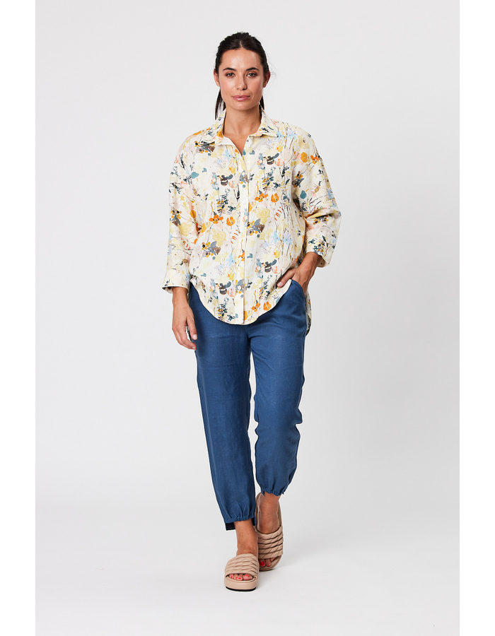 Garden Floral Women's Shirt 3/4 Slv
