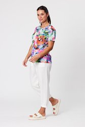 Muted Floral Print Tee