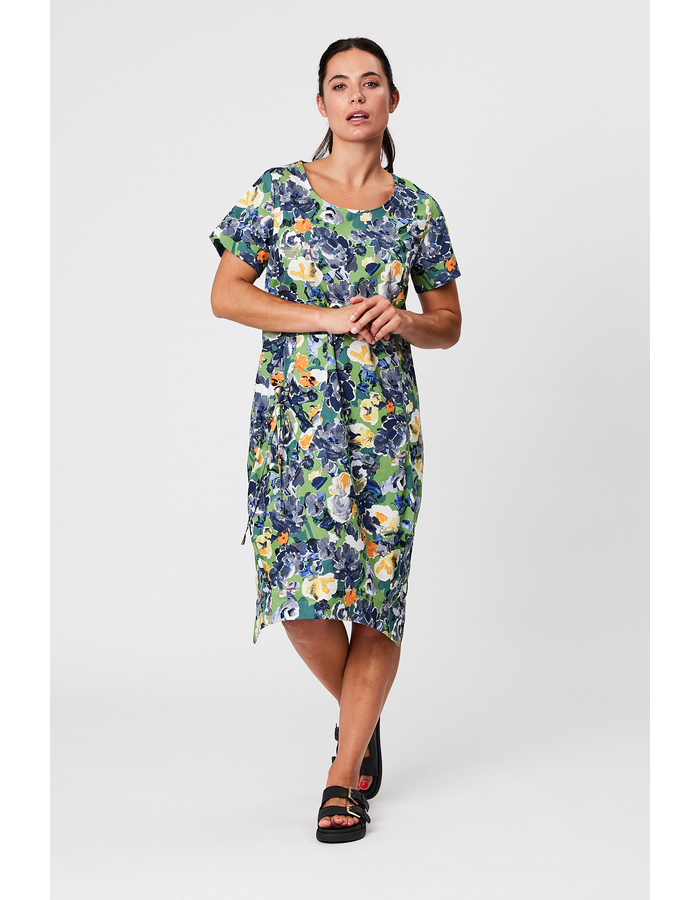 Bubble Hem Print Dress