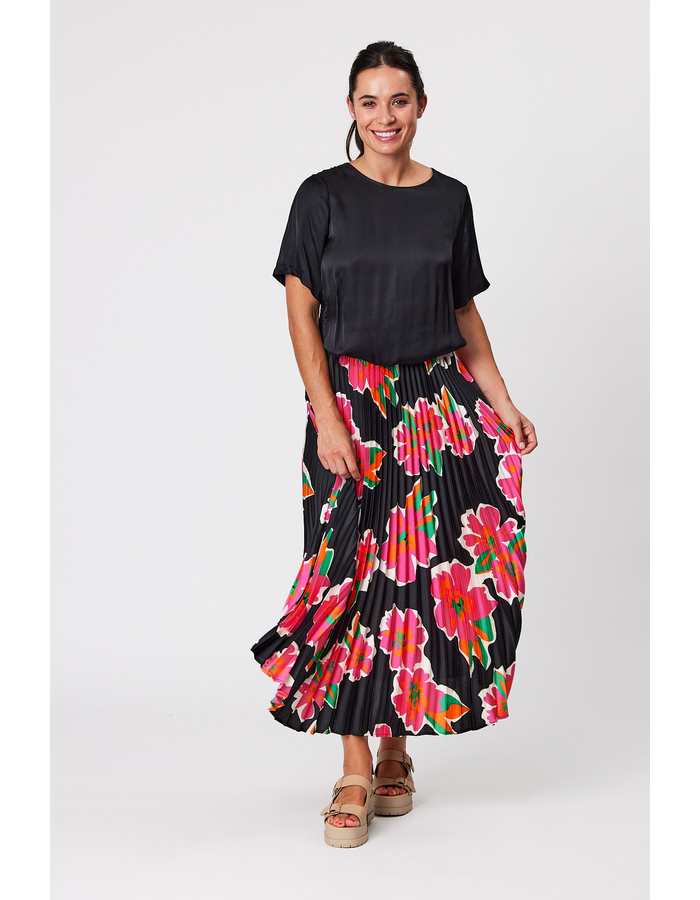 Back Pleat S/S Women's Top
