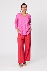 Button Back V/N Top