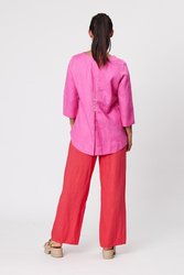 Button Back V/N Top
