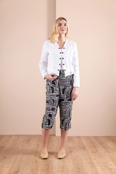 Open Front Ruffle Hem Jkt
