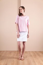 Wide Neck Elbow Slv Top