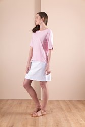 Wide Neck Elbow Slv Top