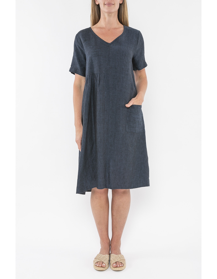 Panelled Linen Dress