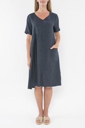 Panelled Linen Dress